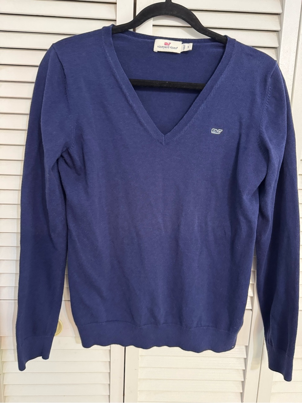 Vineyard Vines Women’s Navy Blue V-Neck Sweater Size S
